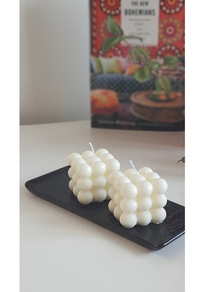 Bernami Vazo Pinterest Beyaz Vanilya Kokulu Bubble Mum 2'li Nişan & Düğün & Özel Günleriniz Için Hediyelik Diğer