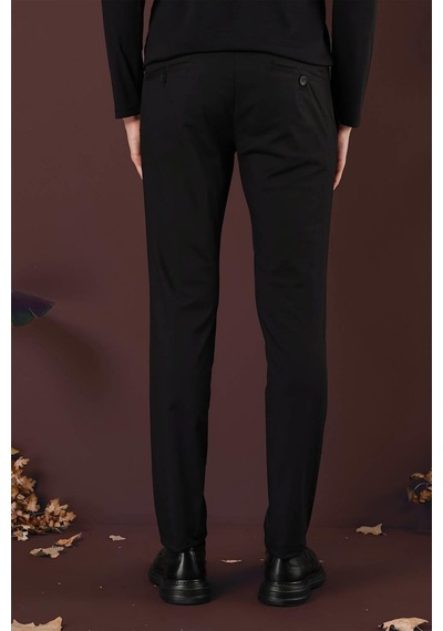 Efor P 1125 Slim Fit Siyah Spor Pantolon Siyah