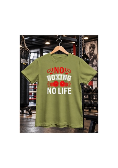 Segungear Noboxing Erkek Regular Fit Baskılı Spor Tişört Haki - 933501233 Haki