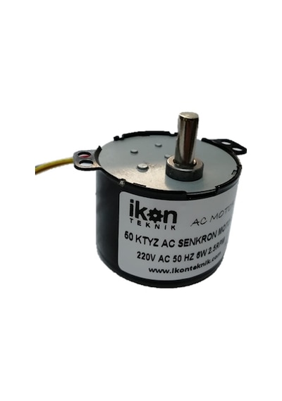 İKON TEKNİK AC SENKRON MOTOR 50 KTYZ 6 Watt 2.5 RPM 220 Volt KULUÇKA ÇEVİRME MOTORU - VİYOL MOTORU