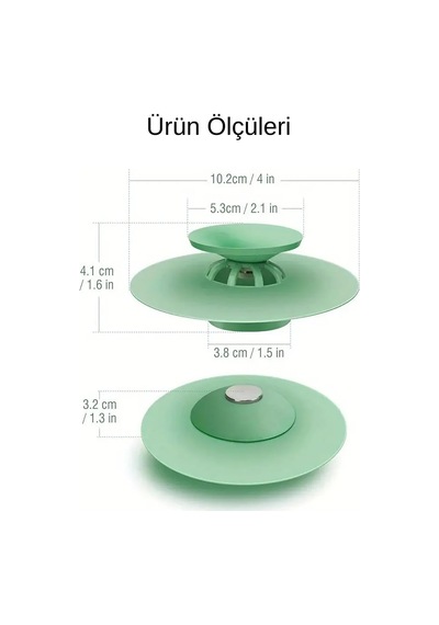 Lavabo Ve Küvet Tıkacı Süzgeci Mutfak Banyo Ve Duş Gider Koku Önleyici Kıl Atık Tutucu Gider Tıpası Diğer