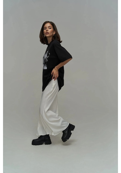 Corset Beyaz Oversize Siyah