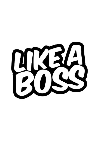 Like A Boss Araba Stickeri 17x17 Cm Siyah