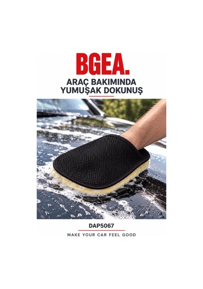 Bgea Premium Oto Yıkama Ve Cila Eldiveni Yünlü Hassas Eldiven