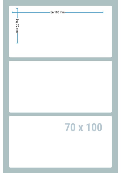 70x100mm Termal Etiket 1 Rulo 500 Sarım Ribonsuz Kargo, Lojistik, Depo Yapışkanlı