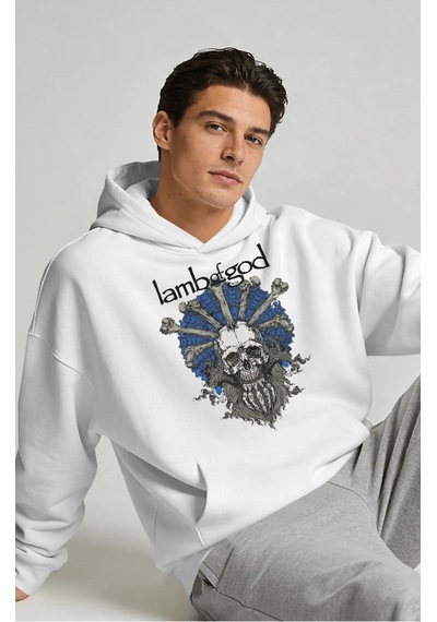 Sevbano Lamb Of God Rock Metal Müzik Grubu Sırt Baskılı Unisex Oversize P beyaz Sevbano Lamb Of God Rock Metal Müzik Grubu Sırt Baskılı Unisex Oversize P beyaz