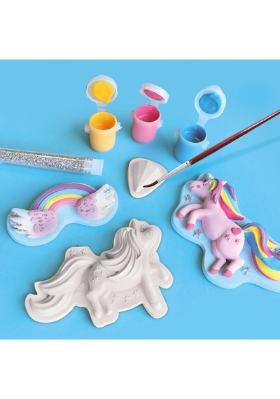 Ses Creative Kalıba Dök Ve Boya - Unicorn -  Simli