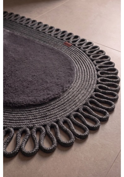 Banyo Paspası Takımı 60x100+40x60 Cm Dış Trikot Antrasit Gri & Antrasit Gri