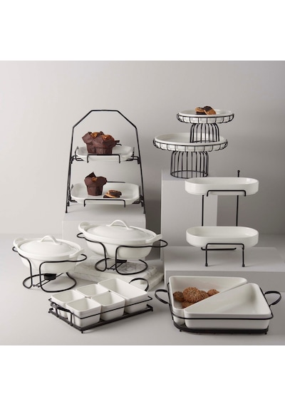 Linens Arlina Ayaklı Tabak 20,5x20,5x11,5 Cm