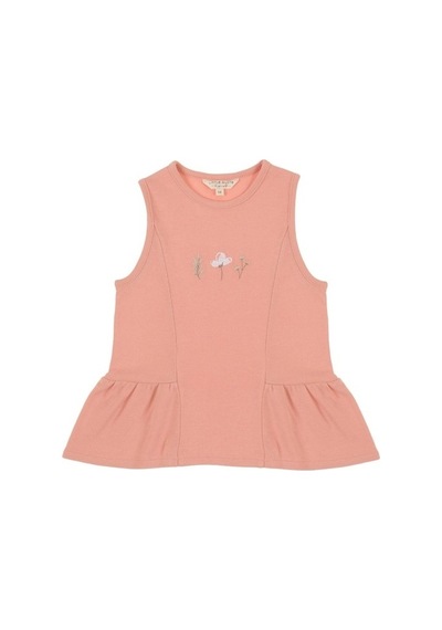 Bambu Çiçek Nakışlı Çocuk Bluz Pembe