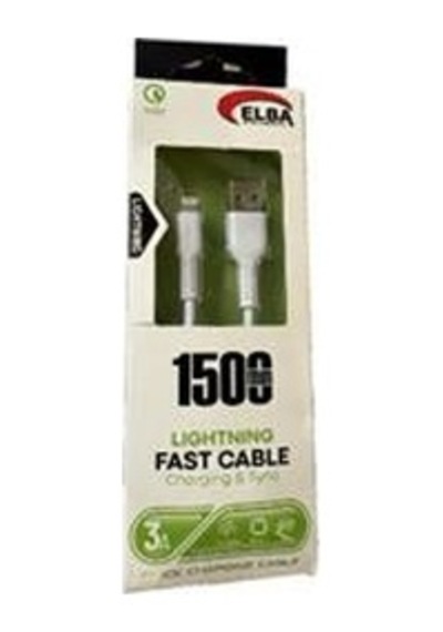 Elba Elb38-l1 1,5mt İphone Lightning Beyaz 3a Hızlı Şarj Kablosu