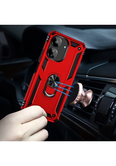 Xiaomi Redmi 13c Kılıf Vega Tank Sert Yüzüklü Standlı Zırh Koruma Kapak