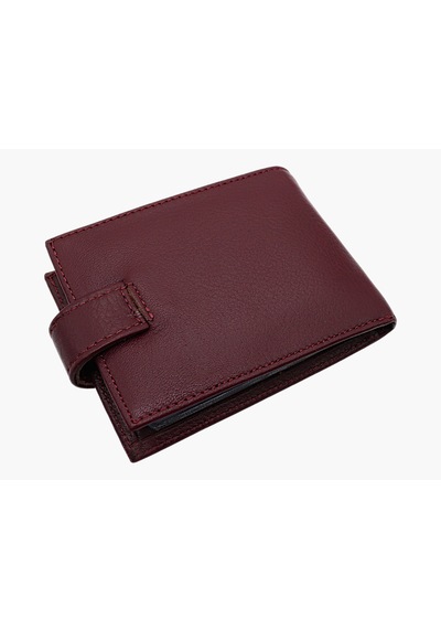 Westpolo Hakiki Deri Bol Şeffaf Kart Bölmeli Patlı Unisex Kartlık - Bordo Bordo