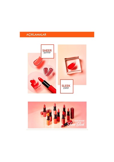 Yoğun Pigmentli Besleyici Nemli Bitişli Ruj Dare Rouge Sheer Sleek 05gentle Young Bos Çok Renkli
