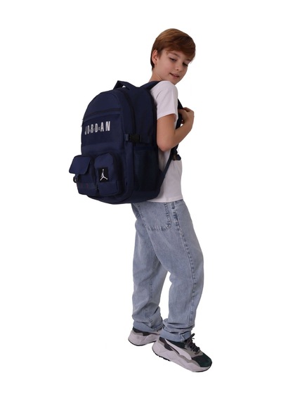 Jordan Air Beş Bölmeli Brooklyn Navy Blue Lacivert Erkek Çocuk Günlük Ve Okul Sırt Çantası - Q3184
