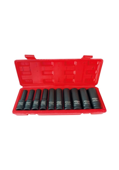 Fuhao 1/2 Altı Köşe Havalı Derin Lokma Takımı 10 Parça