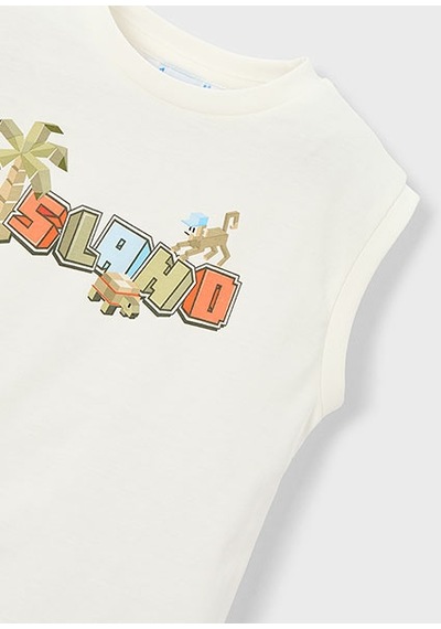 Mayoral Erkek Çocuk Kolsuz T-shirt -03085 KREM