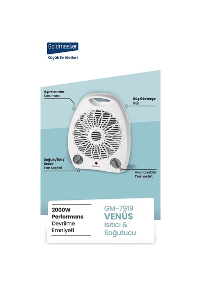Gold Master GM-7919 Venüs 2000 W Fanlı Isıtıcı