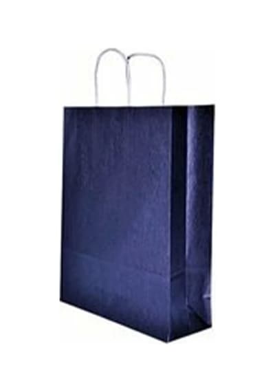 Lacivert Kraft Çanta Orta Boy 25x12x31 Cm 25 Adet