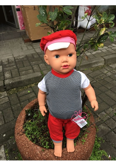 Şok Tarık Oyuncak Büyükboy 60 Cm Türkçe Konuşan Et Bebek Videolu Zenci Esmer