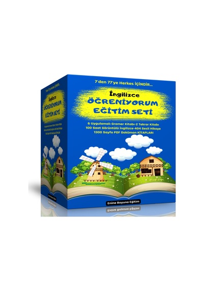 İngilizce Öğreniyorum Eğitim Seti 8 Kitap + 100 Saat Görüntülü Anlatım