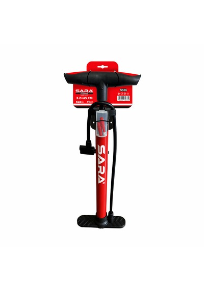 Sara S526 Bisiklet Pompası 3,2 X 45 Cm, Metal Gövdeli, 160 Psı / 11 Bar