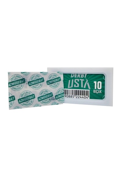 Derby Usta Tıraş Bıçağı Yaprak Jilet 100'lü + Derby Usta Berber Tıraş Sabunu 75 G