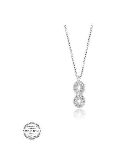 Swarovski Taşlı Gümüş Sonsuzluk Kadın Kolye (520762696)