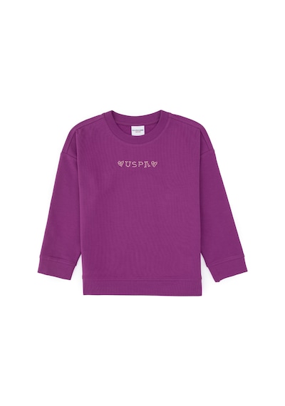 U.S. Polo Assn. Kız Çocuk Menekşe Bisiklet Yaka Sweatshirt 50317960-VR037
