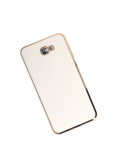 Samsung Galaxy  Uyumlu,  J7 Prime Kılıf Volet Silikon - Beyaz