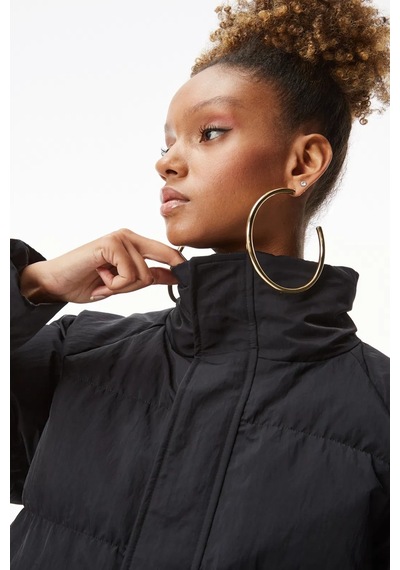 Nike Jordan Flight Oversize Women's Puffer Jacket Kadın Oversize Şişme Mont Siyah Siyah