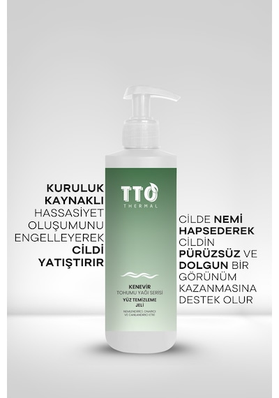 Tto Thermal Kenevir Bitkisi Tohumu Yağı Yüz Temizleme Jeli 200 ML