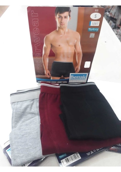 Likralı 3'lü Asorti Boxer Asorti