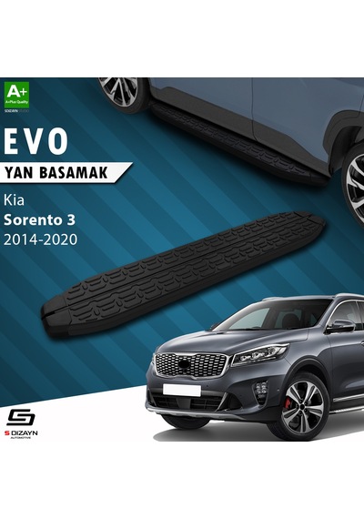 S-dizayn Kia Sorento 3 Evo Siyah Yan Basamak 183 Cm 2014-2020 A+ Kalite