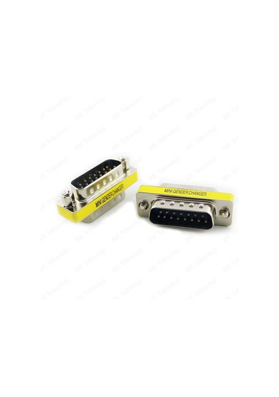 DB15 Erkek - DB15 Erkek Mini Cinsiyet Değiştirici Adaptör