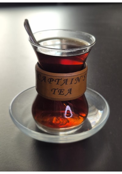 Deri Ajda Bardak Tutacağı Sleeve Taba