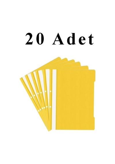 Artlantis 20 Adet A4 Sarı Telli Dosya 1 Paket Ekonomik Kaliteli Telli Dosya Ofis Büro Okul