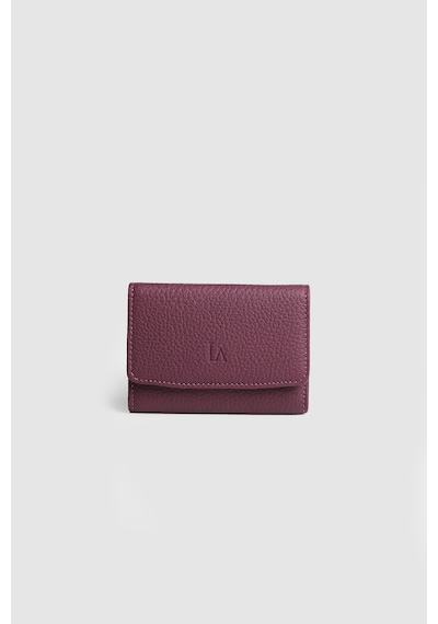 La'Graccio Paris Lagraccio Paris Unisex Nade Hakiki Deri Akardiyon Rfid Korumalı Kartlık Mat Mor
