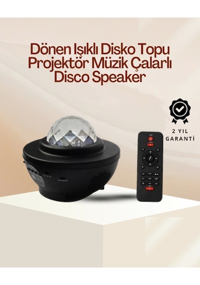 Yıldız & Okyanus Dalga Projektörü Bluetooth / Usb Hoparlörlü Çok Renkli