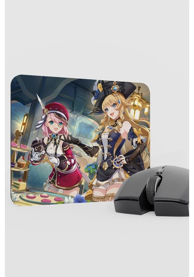 Charlotte Genshin Impact Anime Gacha V3 - 22x18 Gaming Mouse Pad Fare Altlığı