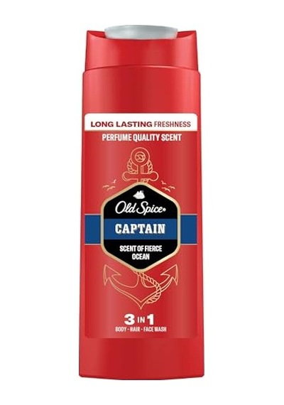 Old Spice Captain Erkek 3 Ü 1 Arada Duş Jeli & Şampuan 90 Mililitre Acai Üzümü