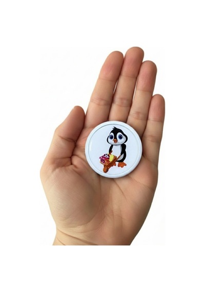 Penguen Çocuk Odası Mobilya Kulbu - 55 MM - Abs Plastik Tekli Düğme Dolap ve Çekmece Kulpu Çok Renkli