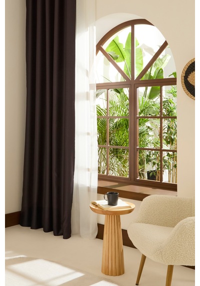 Kaşmir Home Harper Star Blackout Koyu Gri Perde 150x270 Cm Koyu Gri