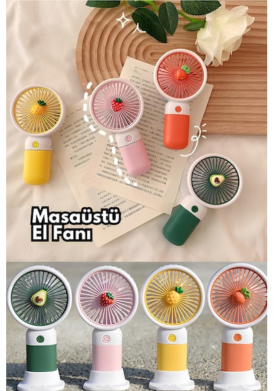 Şarjlı Mini El Fanı Ve Masa Fanı Soğutucu Pervane Taşınabilir Şarj Edilebilir