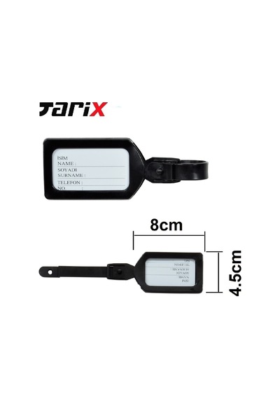 Tarix 2 Adet Turuncu Valiz Kemeri + 1 Adet Siyah Valiz Etiketi Turuncu