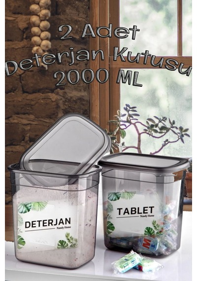 2 Adet Etiketli Detarjan Kutusu 2000 Ml