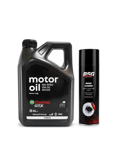Castrol Motor Yağı Gtx 5w-30 Rn720 4 Litre + Balata Spreyi 500 Ml