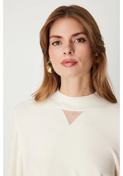 On Fashion Pul Detaylı Kadın Bej Kazak 60345 Bej