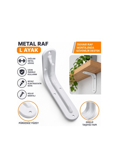 Beyaz Raf Altı 8 Cm X 10 Cm Beyaz - 922930691 Beyaz