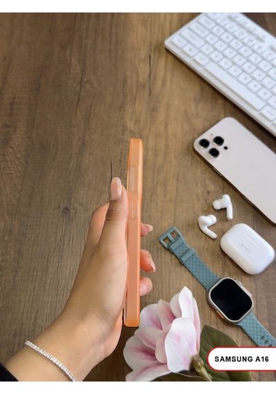 Samsung Galaxy A16 Uyumlu Mat Sert Klein Kılıf Turuncu